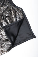 Recess Designer Consignment Vintage Richard Tyler Sleeveless Snake Shell Top Vest Los Angeles Resale