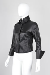 Recess Los Angeles Vintage Richard Tyler Kid Leather Folded Cuff Shirt