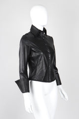 Recess Los Angeles Vintage Richard Tyler Kid Leather Folded Cuff Shirt