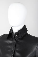 Recess Los Angeles Vintage Richard Tyler Kid Leather Folded Cuff Shirt
