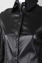 Recess Los Angeles Vintage Richard Tyler Kid Leather Folded Cuff Shirt