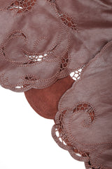 Recess Designer Consignment Vintage Richard Tyler Leather Crochet Butterfly Top Los Angeles Resale