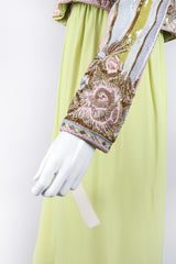 Recess Los Angeles Vintage Richilene Embellished Bead Sequin Stripe Cotton Candy Dress & Jacket Set