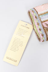 Recess Los Angeles Vintage Richilene Embellished Bead Sequin Stripe Cotton Candy Dress & Jacket Set