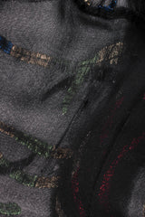 Vintage Richilene Pleated Silk Lamé Swirl Gown fabric crop at Recess Los Angeles