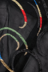 Vintage Richilene Pleated Silk Lamé Swirl Gown crop at Recess Los Angeles