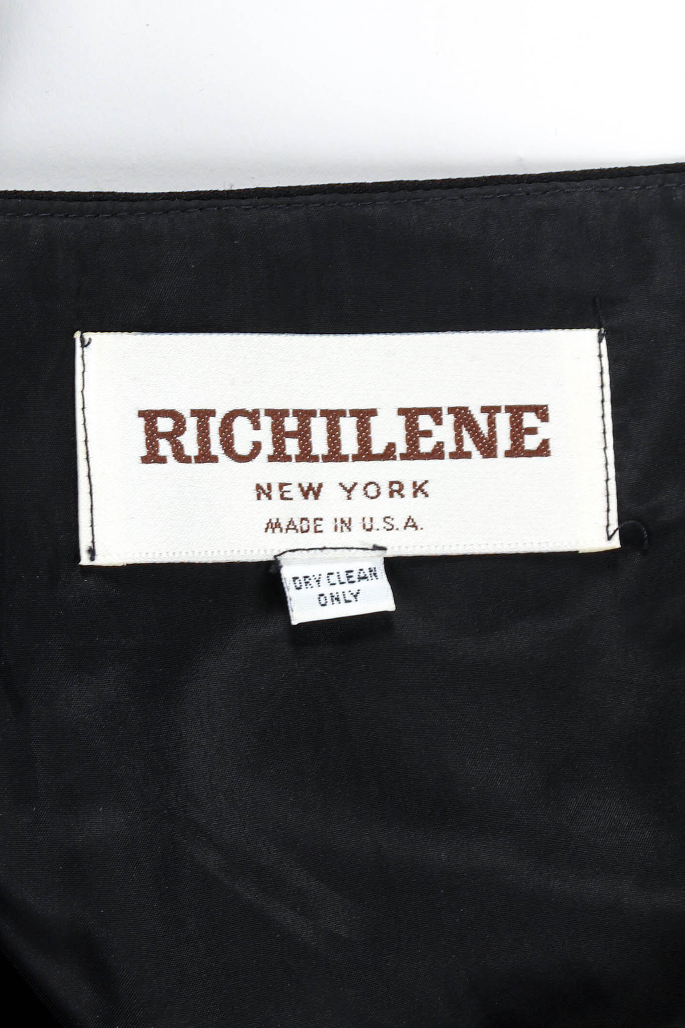 Vintage Richilene Organza Puff Sleeve Cocktail Dress label at Recess Los Angeles