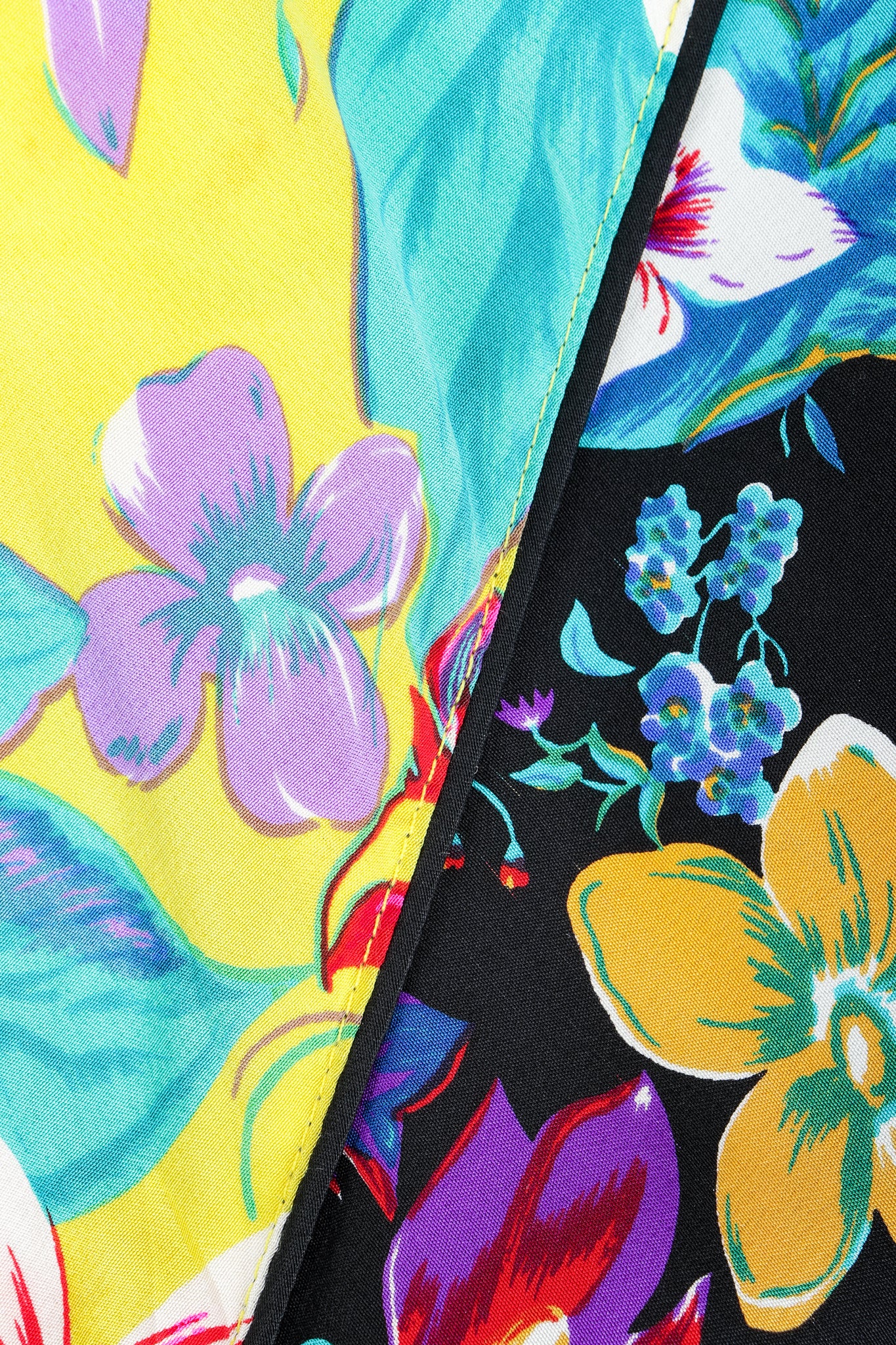 Vintage Rickie Freeman for Teri Jon Floral Batwing Dress seam detail at Recess