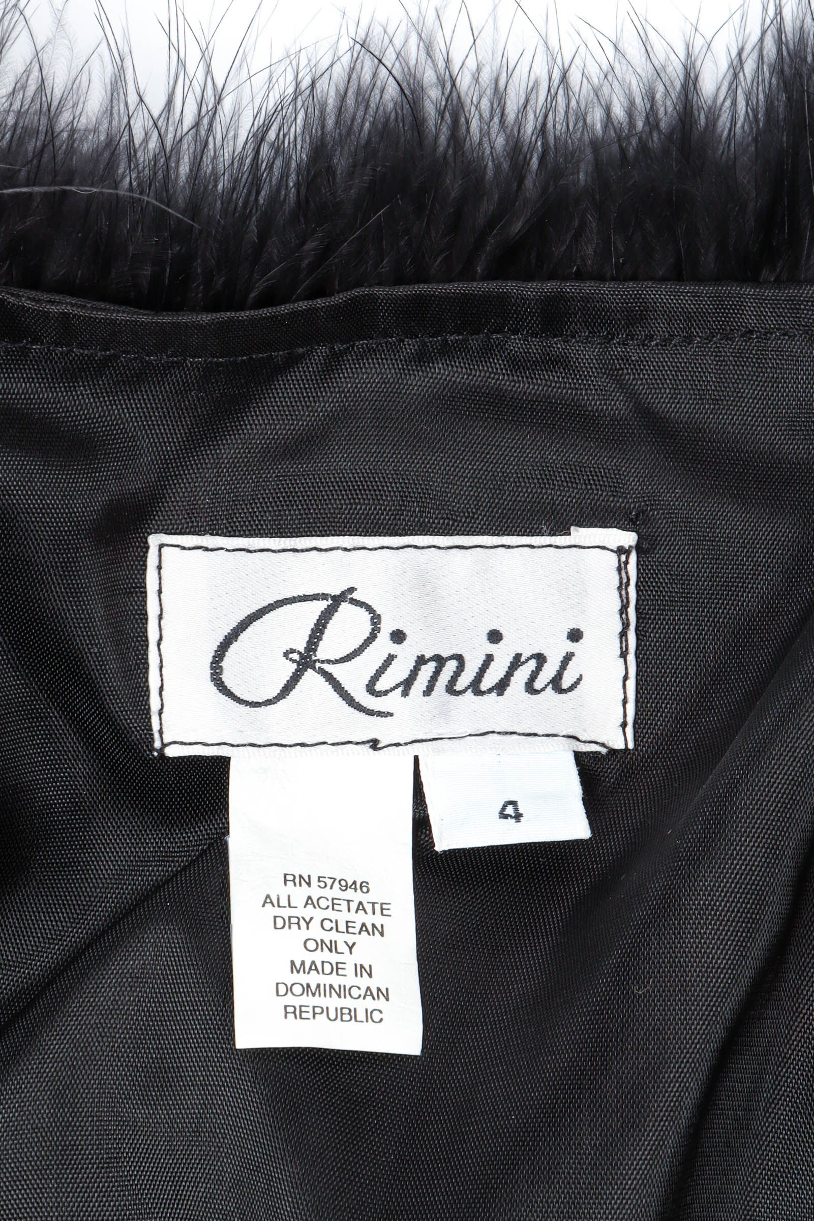 Vintage Rimini Lush Feather Jacket brand/tag @ Recess LA