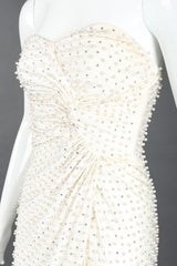 Recess Designer Consignment Vintage Robert-David Morton Diamonds & Pearls Embellished Cocktail Wedding Bridal Rehearsal Dress Los Angeles Resale