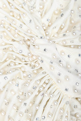 Recess Designer Consignment Vintage Robert-David Morton Diamonds & Pearls Embellished Cocktail Wedding Bridal Rehearsal Dress Los Angeles Resale