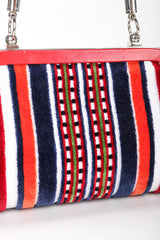 Recess Designer Consignment Vintage Roberta Di Camerino Velvet Striped Slim Frame Bag Los Angeles Resale