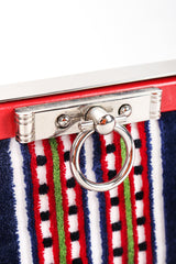 Recess Designer Consignment Vintage Roberta Di Camerino Velvet Striped Slim Frame Bag Los Angeles Resale