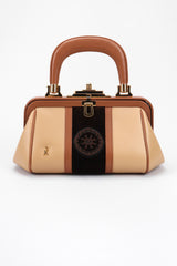 Recess Los Angeles Vintage Roberta Di Camerino Signature Leather & Velvet Mini Bagonghi Bag