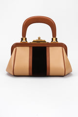 Recess Los Angeles Vintage Roberta Di Camerino Signature Leather & Velvet Mini Bagonghi Bag