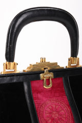 Recess Los Angeles Vintage Robera Di Camerino Signature Velvet Black Red Mini Bagonghi Bag