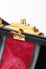 Recess Los Angeles Vintage Robera Di Camerino Signature Velvet Black Red Mini Bagonghi Bag