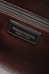 Recess Designer Consignment Vintage Roberta Di Camerino Velvet & Leather Hinged Frame Bag Mini Luggage Los Angeles Resale