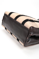 Recess Designer Consignment Vintage Roberta Di Camerino Velvet & Leather Hinged Frame Bag Mini Luggage Los Angeles Resale