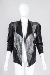 Recess Los Angeles Vintage Roberto Cavalli Leather Ziggy Stardust Lightening Jacket