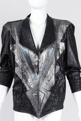 Recess Los Angeles Vintage Roberto Cavalli Leather Ziggy Stardust Lightening Jacket
