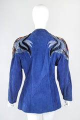 Recess Designer Consignment Vintage Roberto Cavalli Lace Lapel Liberace Suede Jacket Los Angeles Resale