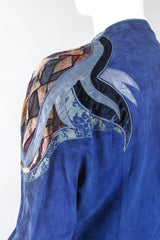 Recess Designer Consignment Vintage Roberto Cavalli Lace Lapel Liberace Suede Jacket Los Angeles Resale