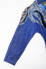 Recess Designer Consignment Vintage Roberto Cavalli Lace Lapel Liberace Suede Jacket Los Angeles Resale