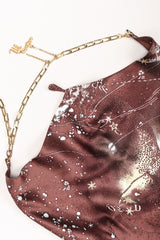 Recess Los Angeles Designer Consignment Resale Recycle Vintage Roberto Cavalli Astrology Star Chart Scorpio Silk Halter Dress