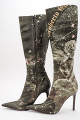 Recess Los Angeles Vintage Roberto Cavalli Celestial Constellation Point Stiletto Boots