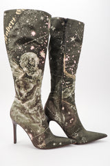Recess Los Angeles Vintage Roberto Cavalli Celestial Constellation Point Stiletto Boots