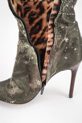 Recess Los Angeles Vintage Roberto Cavalli Celestial Constellation Point Stiletto Boots