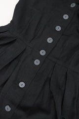 Recess Los Angeles Vintage Rodier Cotton Belted Bertha Cape Collar Dress
