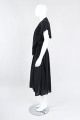 Recess Los Angeles Vintage Rodier Cotton Belted Bertha Cape Collar Dress