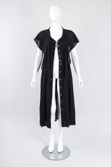 Recess Los Angeles Vintage Rodier Cotton Belted Bertha Cape Collar Dress