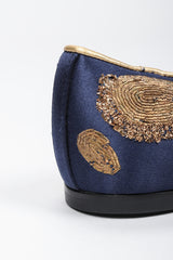 Recess Los Angeles Vintage Roger Vivier Metal Couching Embroidered Organic Freeform Loafers Smoking Slippers