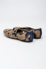 Recess Los Angeles Vintage Roger Vivier Metal Couching Embroidered Organic Freeform Loafers Smoking Slippers