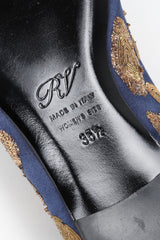 Recess Los Angeles Vintage Roger Vivier Metal Couching Embroidered Organic Freeform Loafers Smoking Slippers