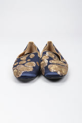 Recess Los Angeles Vintage Roger Vivier Metal Couching Embroidered Organic Freeform Loafers Smoking Slippers