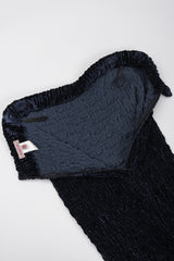 Recess Los Angeles Vintage Romeo Gigli Midnight Ruched Velvet Mermaid Skirt