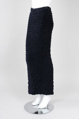 Recess Los Angeles Vintage Romeo Gigli Midnight Ruched Velvet Mermaid Skirt