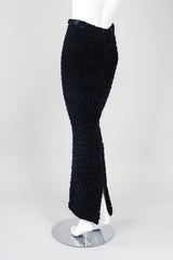 Recess Los Angeles Vintage Romeo Gigli Midnight Ruched Velvet Mermaid Skirt