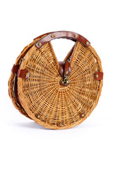 Etienne Aigner rounded wicker purse product shot @recessla