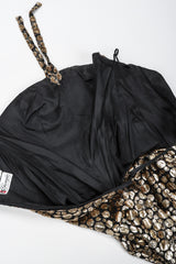 Recess Los Angeles Vintage Ruben Panis Gold Bubble Velvet Lamé Halter Gown