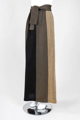 Recess Los Angeles Vintage Collectable Rudi Gernreich Gold Metallic Lamé Pieced Knit Skirt