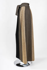 Recess Los Angeles Vintage Collectable Rudi Gernreich Gold Metallic Lamé Pieced Knit Skirt