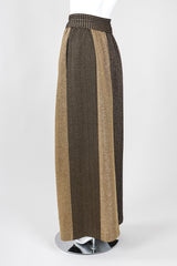 Recess Los Angeles Vintage Collectable Rudi Gernreich Gold Metallic Lamé Pieced Knit Skirt