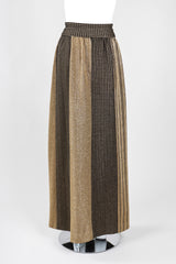 Recess Los Angeles Vintage Collectable Rudi Gernreich Gold Metallic Lamé Pieced Knit Skirt
