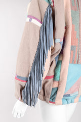 Recess Los Angeles Vintage SFR Santa Fe ReCreations Suede Fleece Pastel Fringe Southwest Jacket