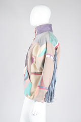 Recess Los Angeles Vintage SFR Santa Fe ReCreations Suede Fleece Pastel Fringe Southwest Jacket